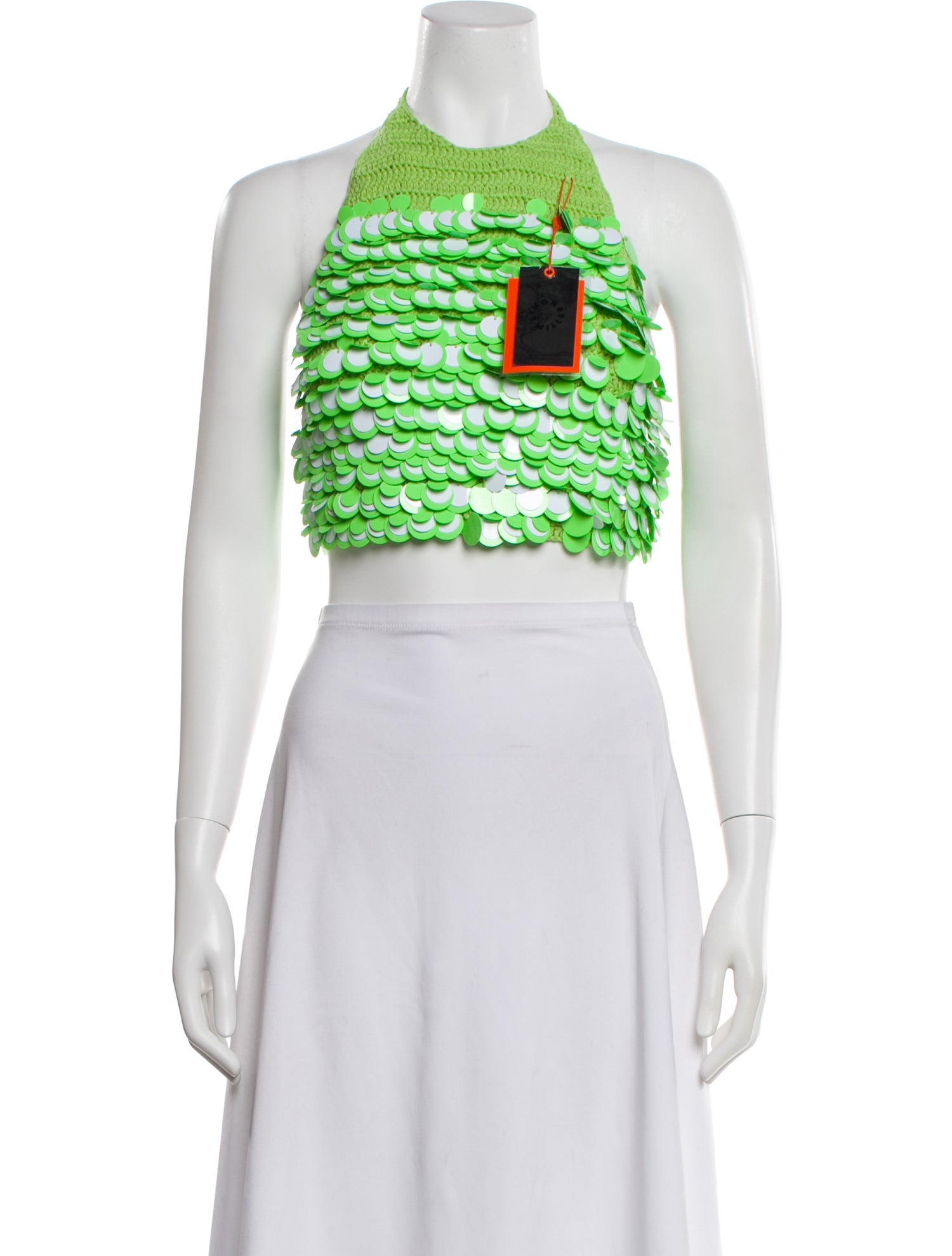 Simon Miller Patterned Halterneck Crop Top