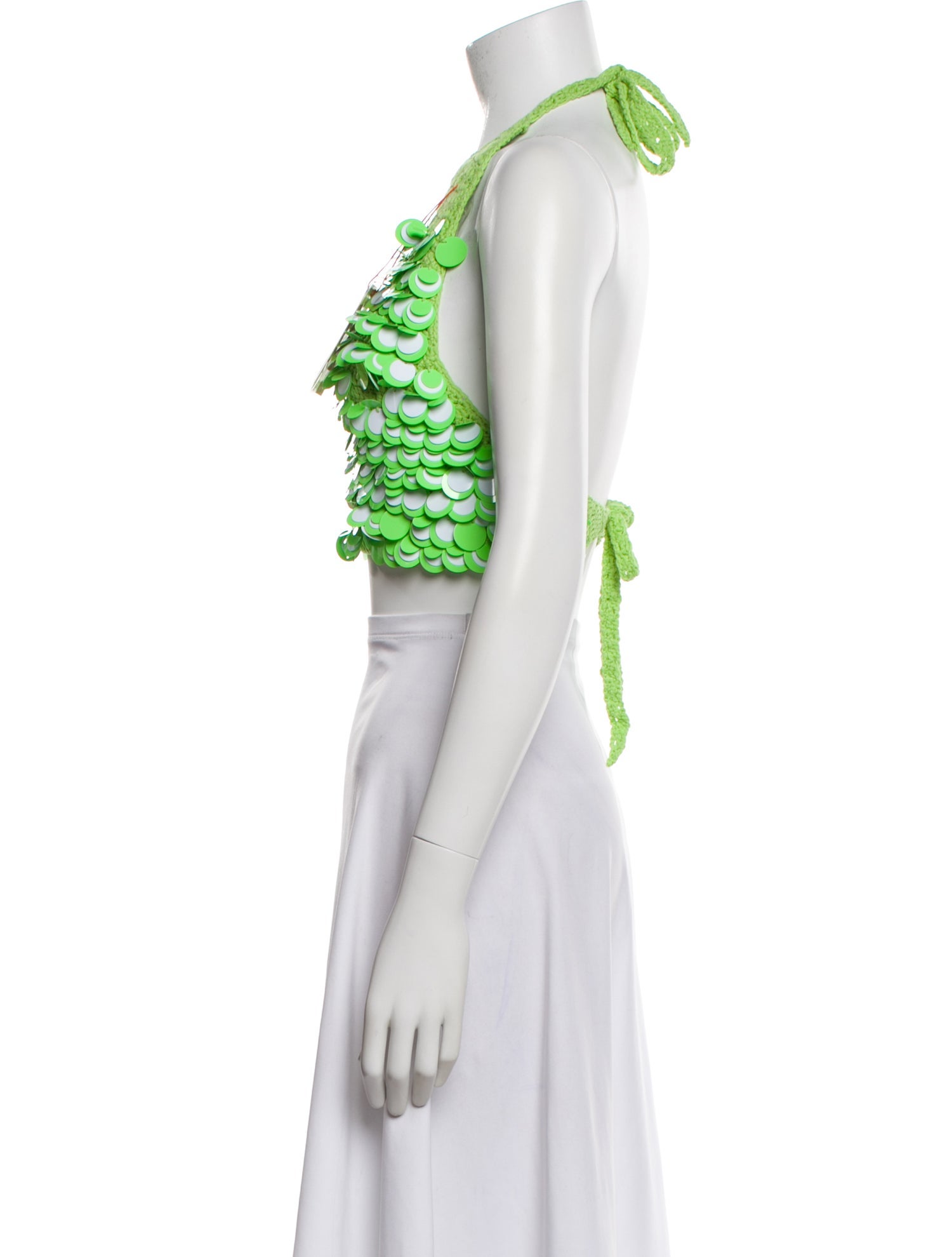 Simon Miller Patterned Halterneck Crop Top