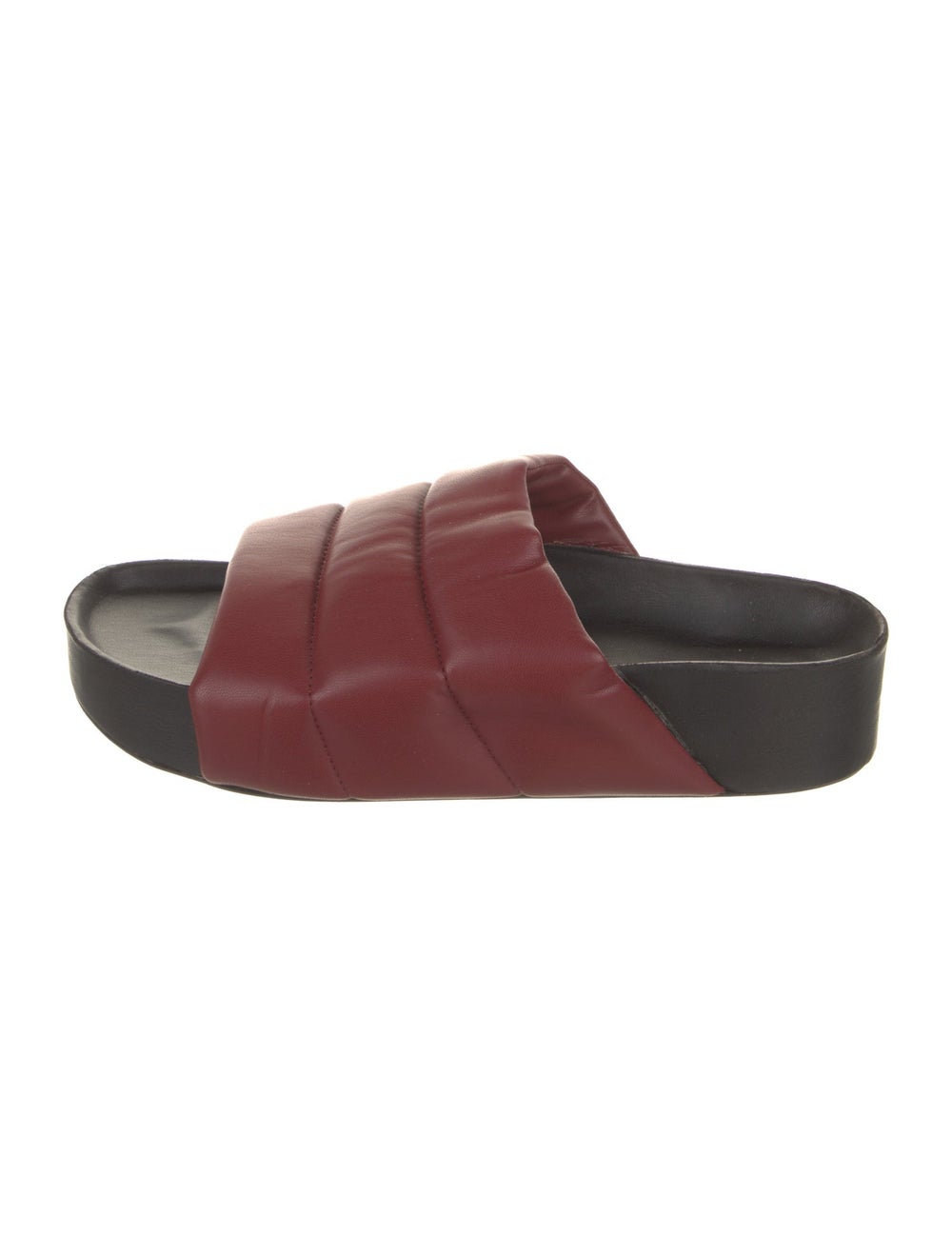 Simon Miller Leather Colorblock Pattern Slides - image 1