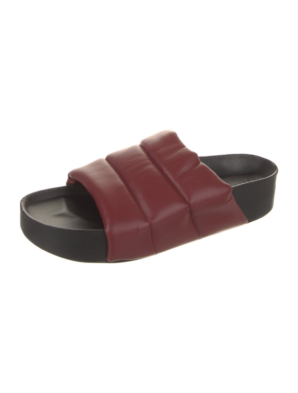 Simon Miller Leather Colorblock Pattern Slides - image 2