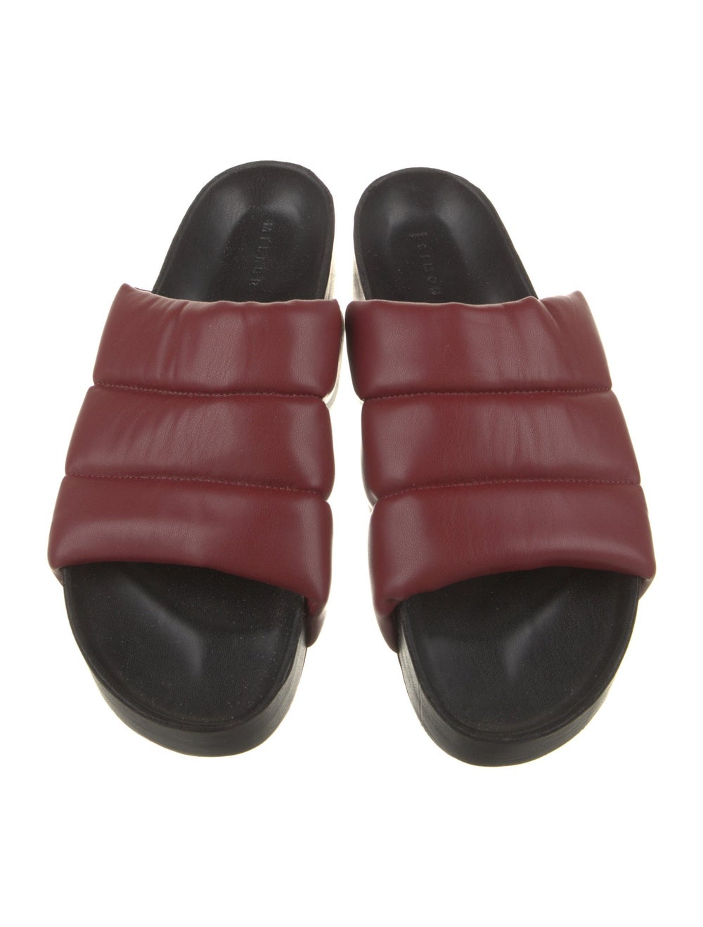 Simon Miller Leather Colorblock Pattern Slides - image 3