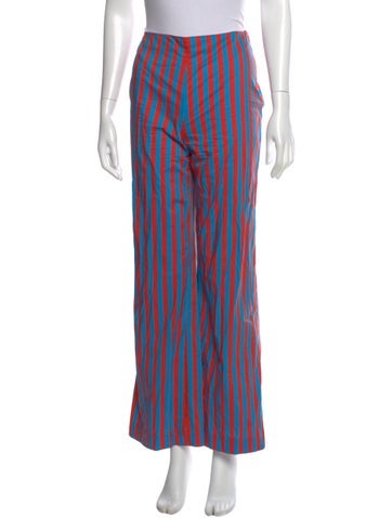 Pre-owned Simon Miller Striped Wide Leg Pants In Blue