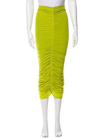 Pre-owned Simon Miller Pleated Accents Midi Length Skirt W/ Tags In Green