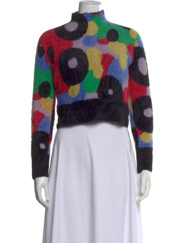 Pre-owned Simon Miller Nylon Floral Print Sweater In Black