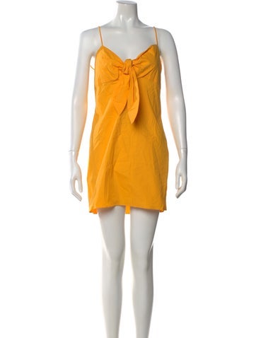 Pre-owned Simon Miller V-neck Mini Dress W/ Tags In Yellow