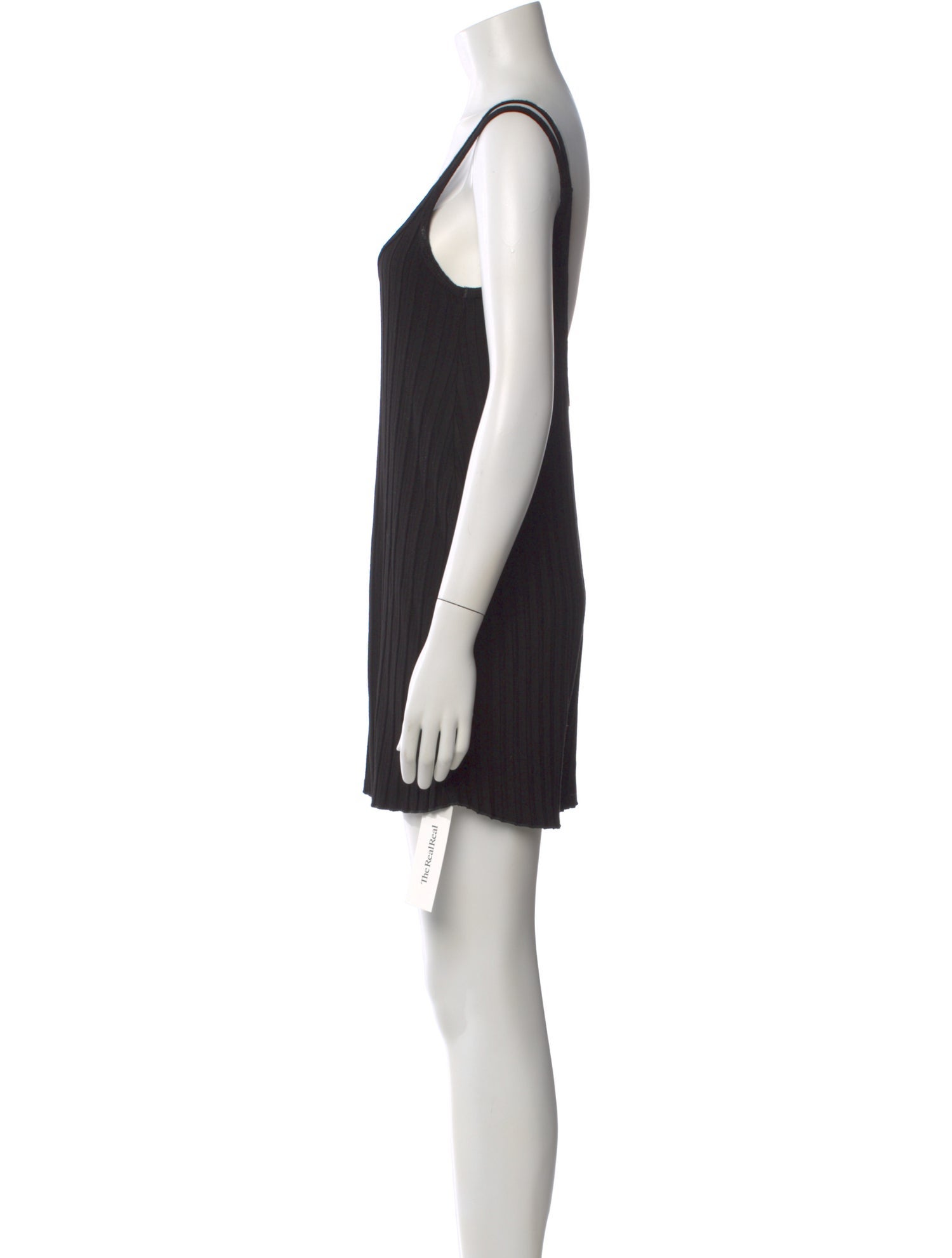 strapless open back dress Evie Ribbed-knit Jersey Dress (Petite) Black / Petite / XL main image 0