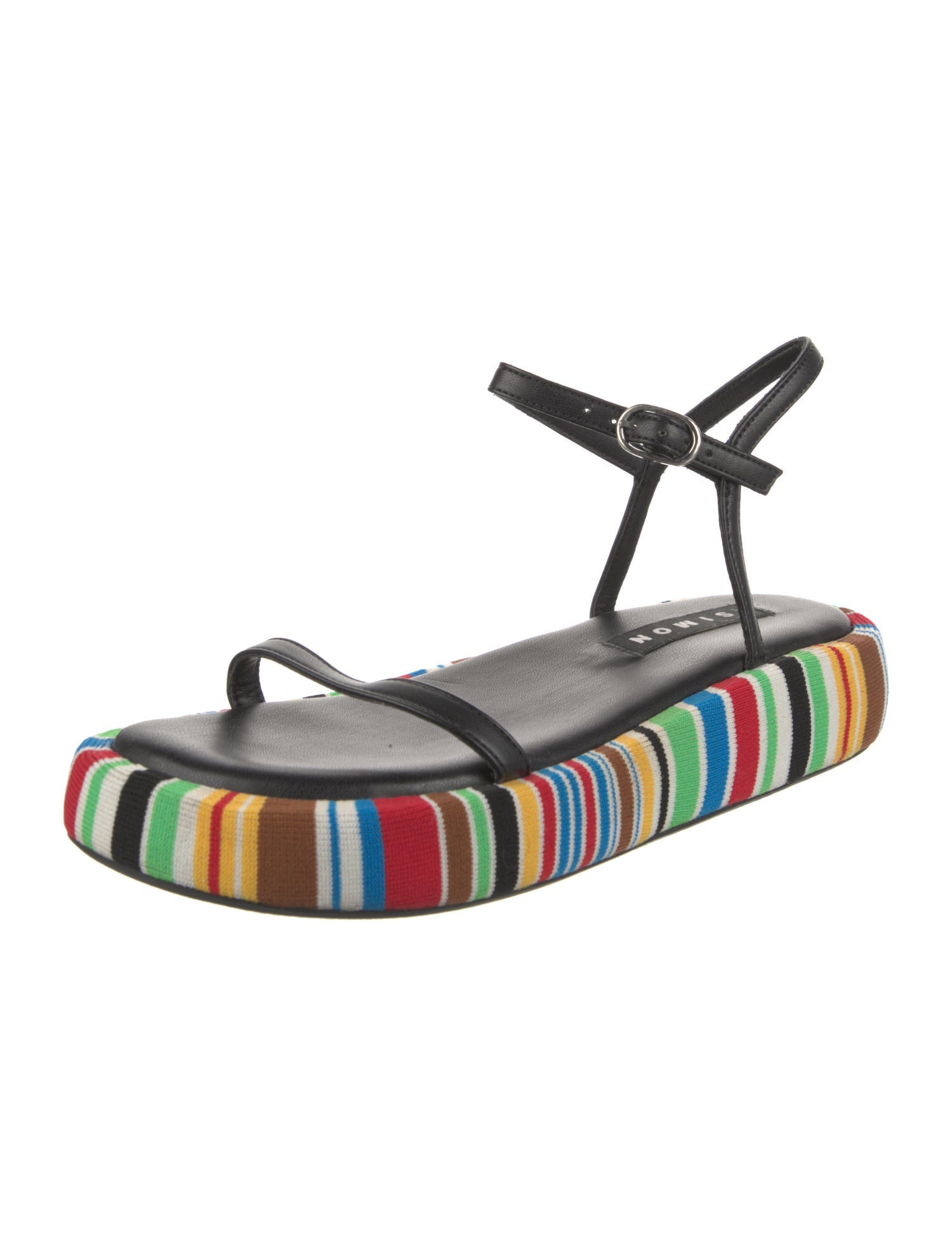 Simon Miller Leather Striped Sandals
