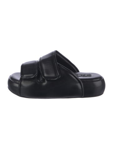 Pre-owned Simon Miller Leather Slides In Black