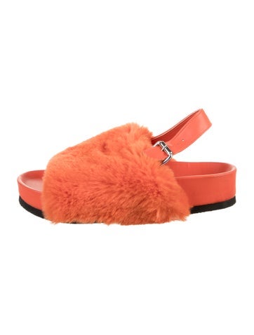 Pre-owned Simon Miller Leather Slides In Orange