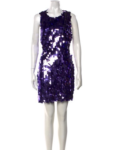 Pre-owned Simon Miller Sequin Mini Dress In Purple