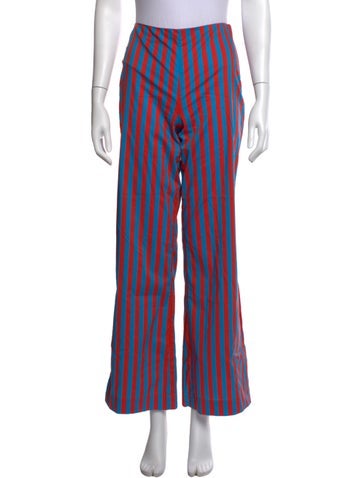 Pre-owned Simon Miller Striped Wide Leg Pants In Blue