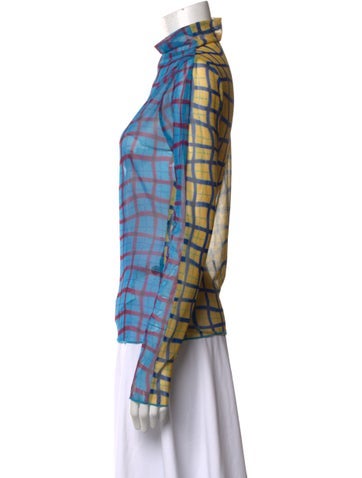 Simon Miller Plaid Print Mock Neck Top — image 2 of 4