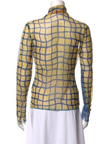 Simon Miller Plaid Print Mock Neck Top — image 3 of 4