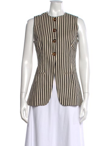 Pre-owned Simon Miller Striped Crew Neck Top In Multicolor