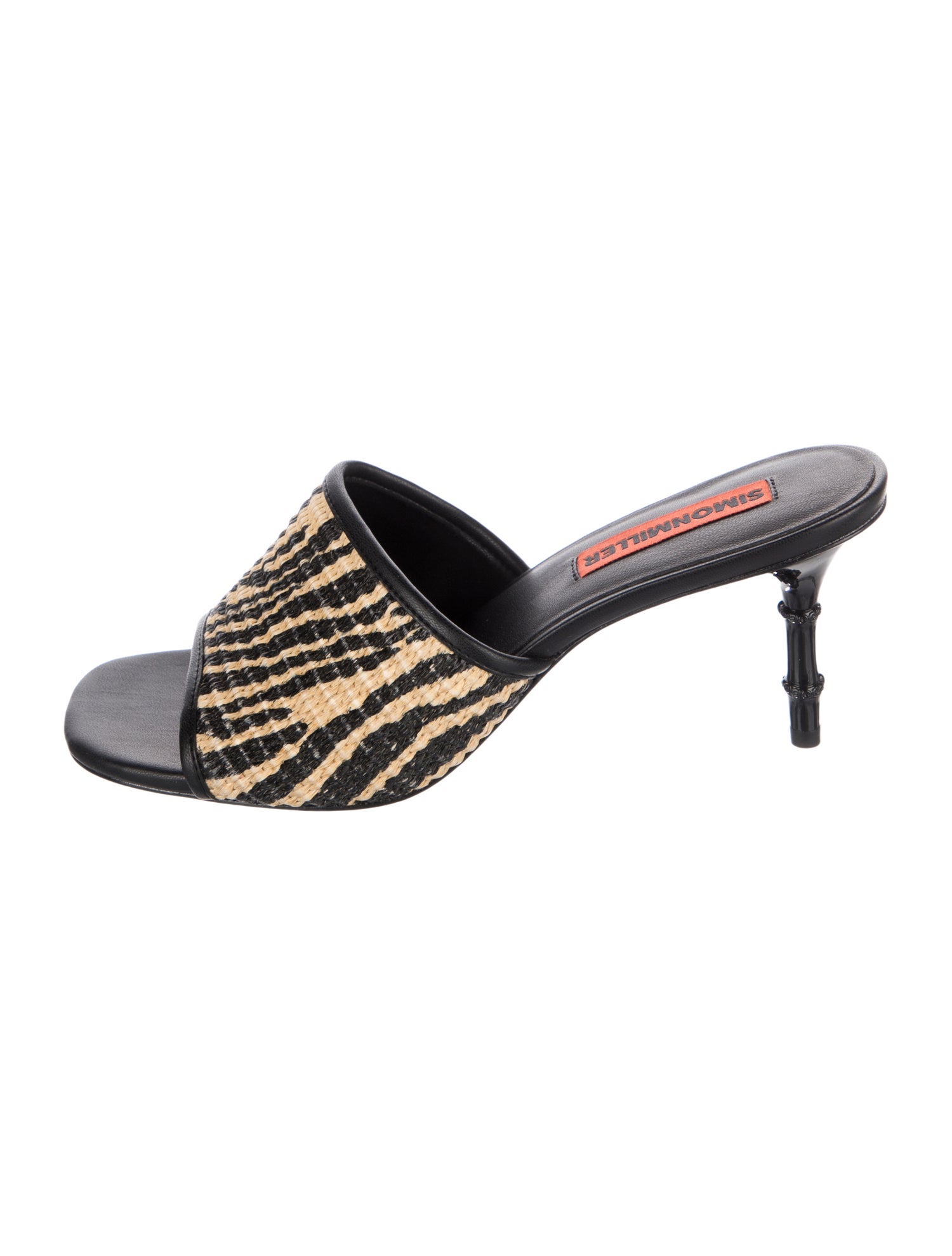 Simon Miller Leather Animal Print Slides