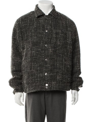 Pre-owned Simon Miller Tweed Pattern Jacket In Green