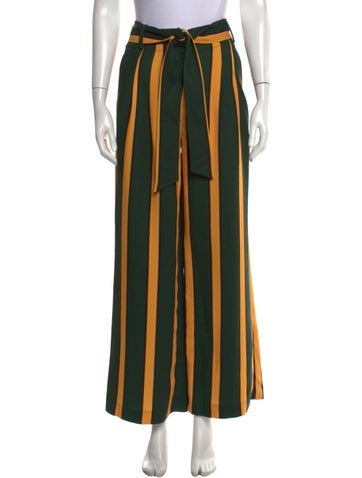 Pre-owned Simon Miller Striped Wide Leg Pants W/ Tags In Green