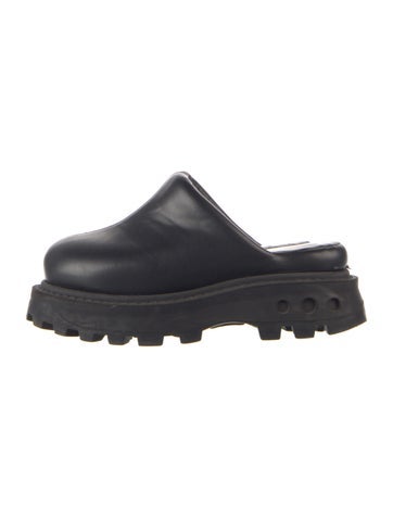 Pre-owned Simon Miller Leather Mules In Black