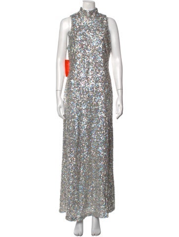 Pre-owned Simon Miller Patterned Long Dress W/ Tags In Blue
