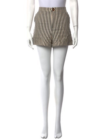 Pre-owned Simon Miller Striped Mini Shorts In Neutrals