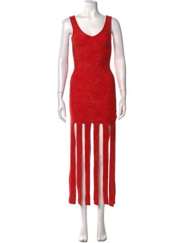 Pre-owned Simon Miller V-neck Mini Dress In Orange