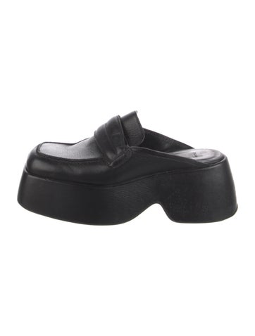 Pre-owned Simon Miller Leather Mules In Black