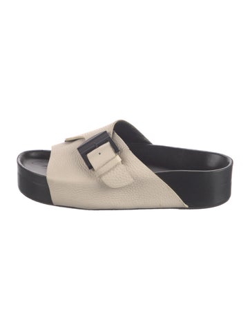 Pre-owned Simon Miller Leather Slides In White