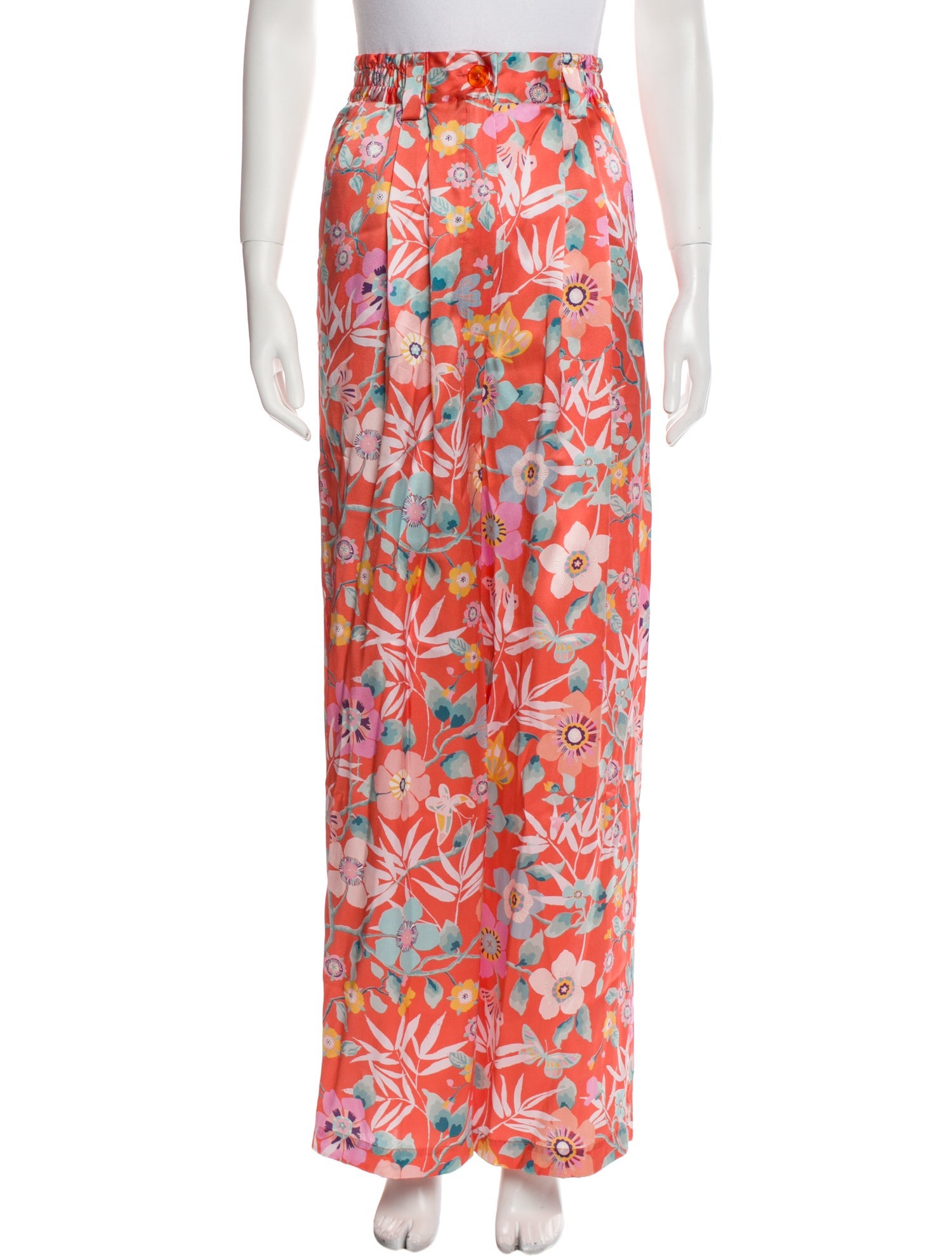 Mimi Liberte by Michel Klein Silk Wide Leg Pants