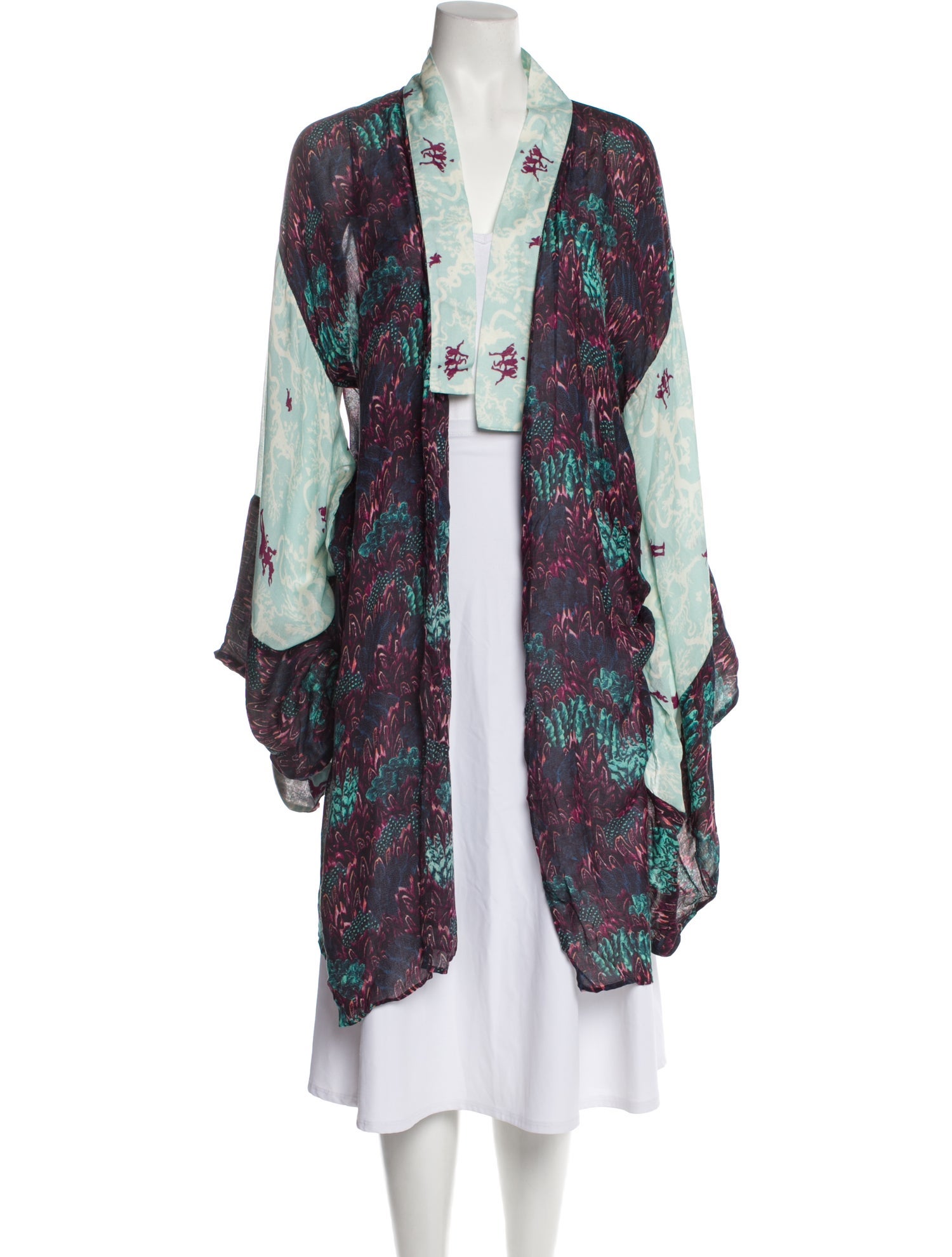 Mimi Liberte by Michel Klein Paisley Print V-Neck Tunic