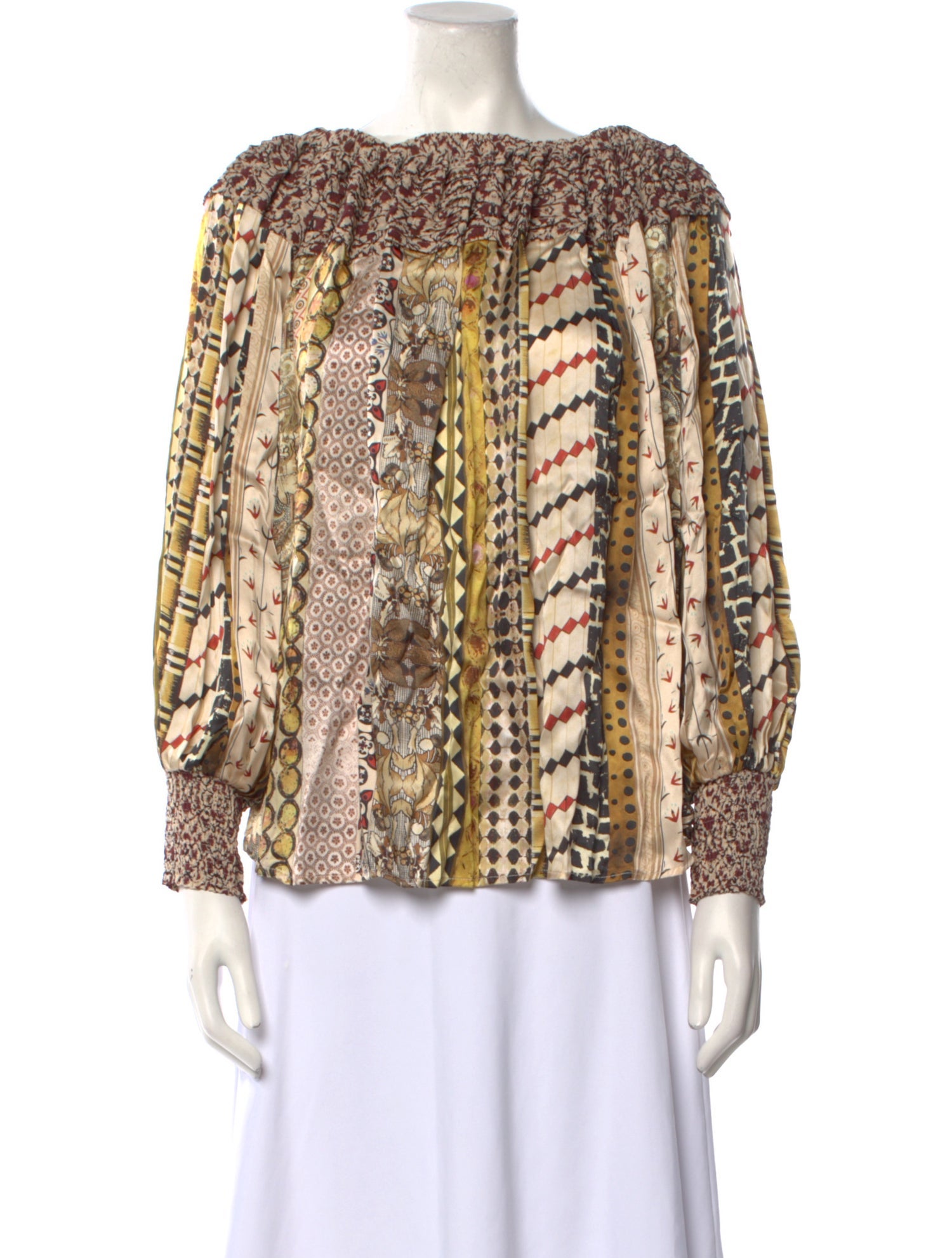 Mimi Liberte by Michel Klein Silk Animal Print Blouse w/ Tags