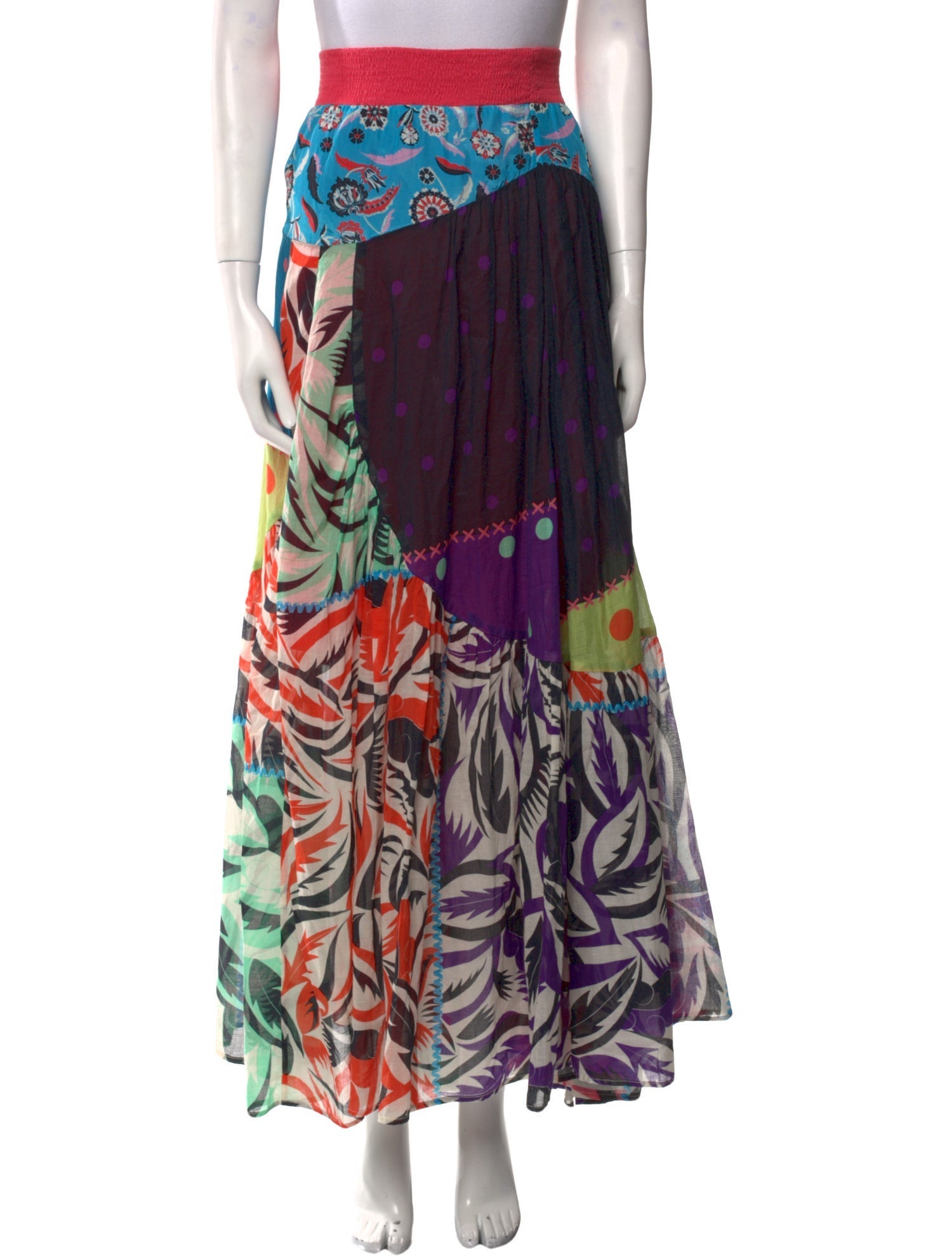 Lena Hoschek Floral Print Long Skirt - Blue Skirts, Clothing