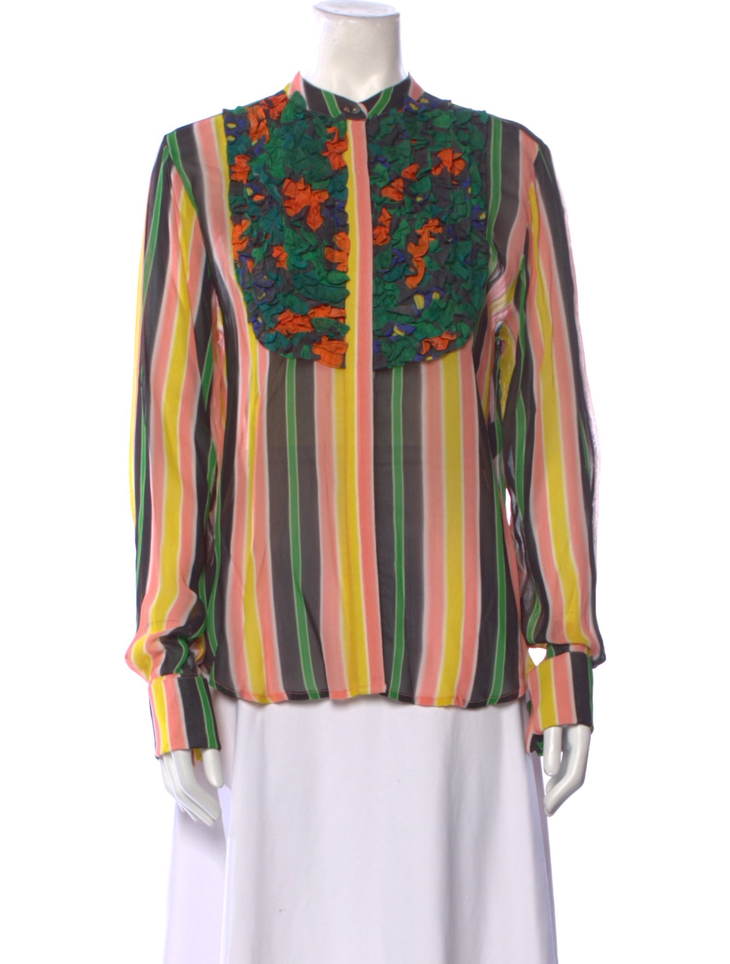 Mimi Liberte by Michel Klein Striped Mock Neck Blouse w/ Tags