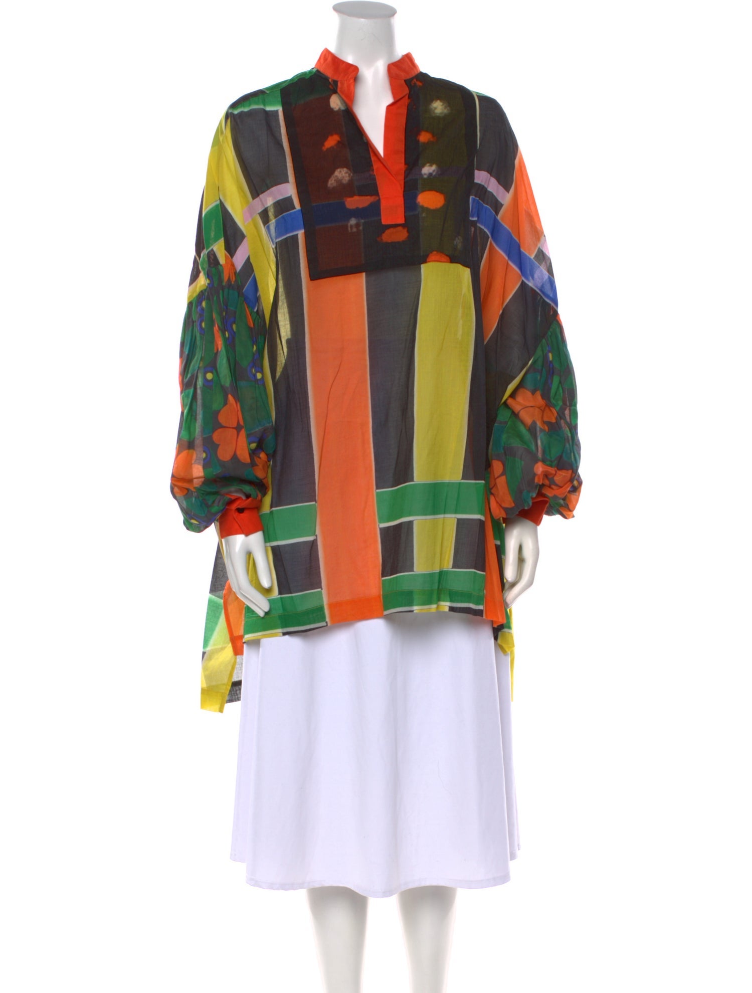 Mimi Liberte by Michel Klein Printed Mock Neck Tunic w/ Tags