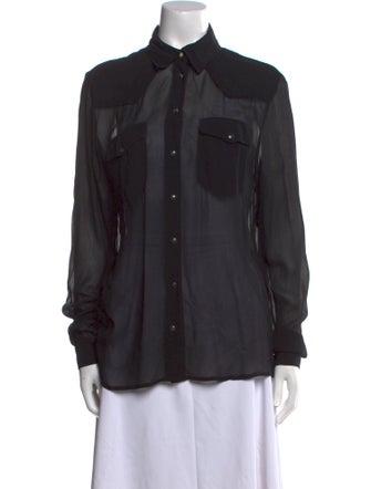 Mimi Liberte by Michel Klein Long Sleeve Button-Up Top