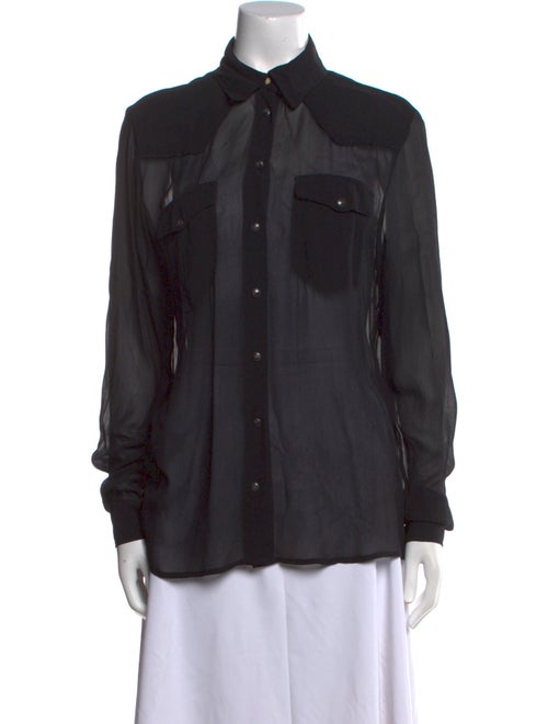 Mimi Liberte by Michel Klein Long Sleeve Button-Up Top