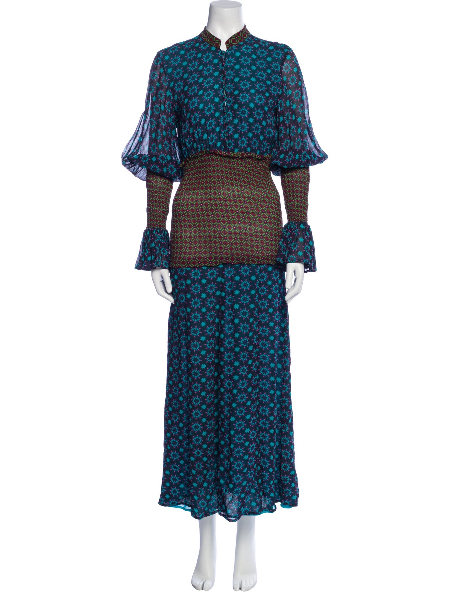 Mimi Liberte by Michel Klein Printed Long Dress