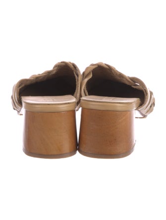 Mimi Liberte by Michel Klein Leather Braided Accents Mules