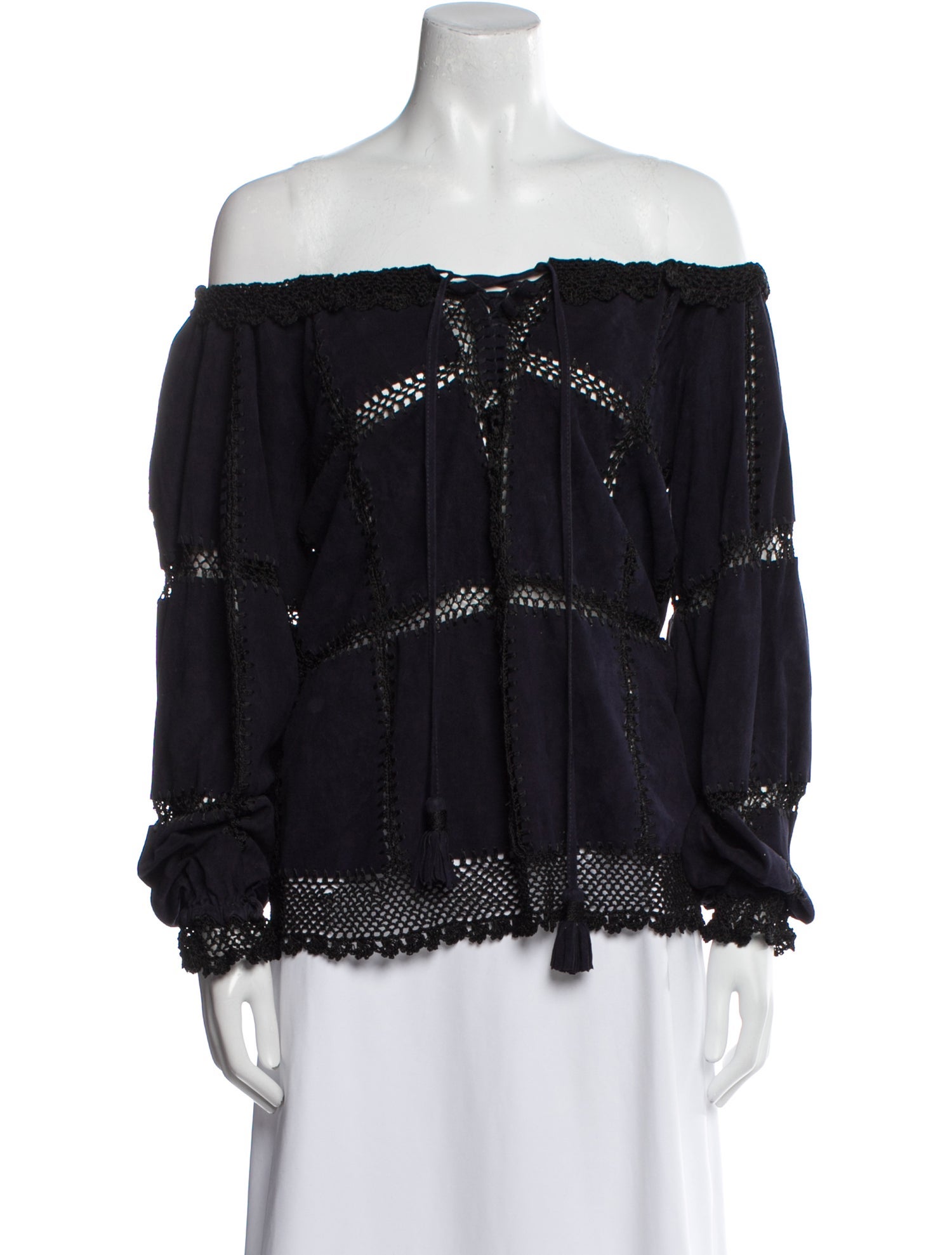 Mimi Liberte by Michel Klein Off-The-Shoulder Three-Quarter Sleeve Blouse