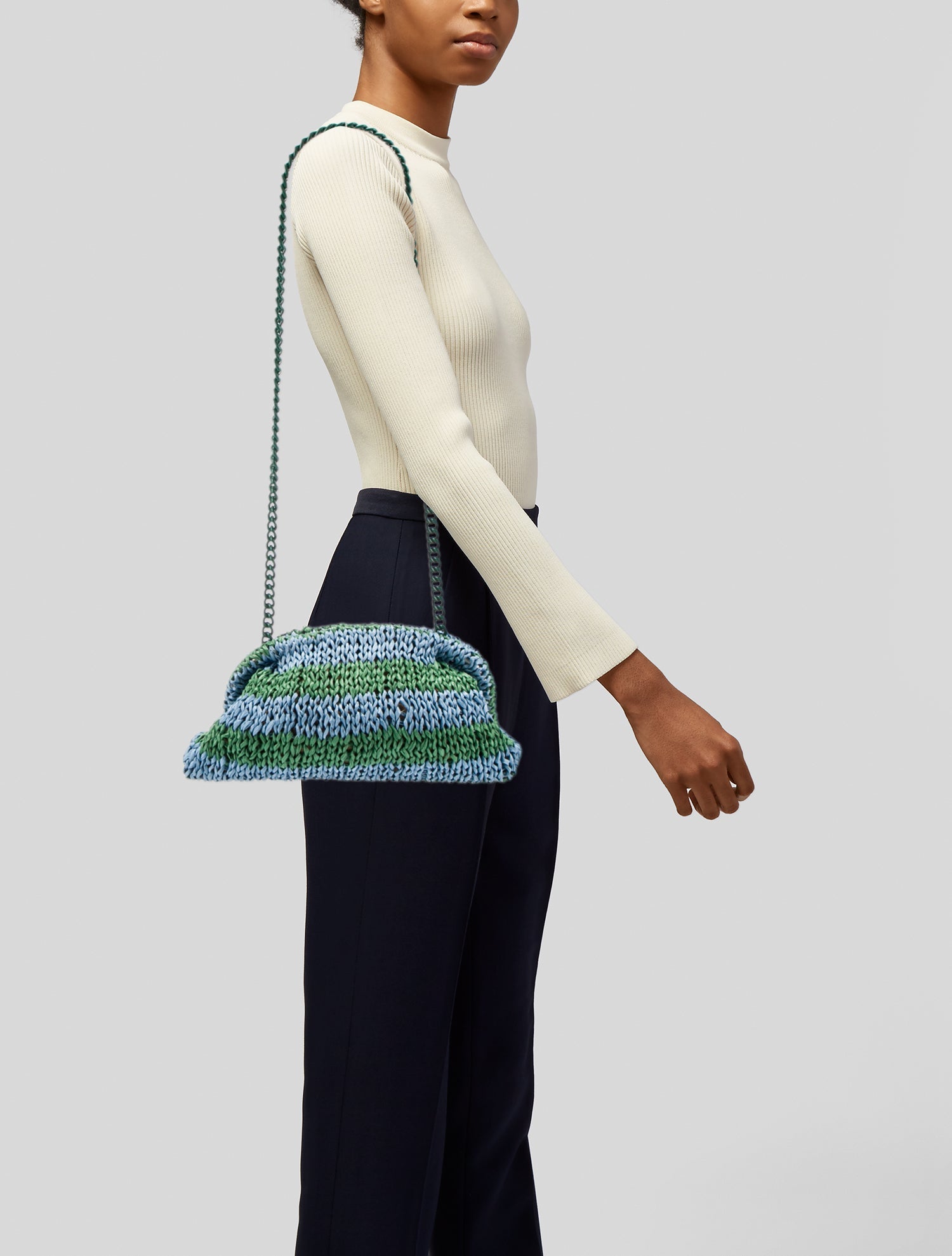 Maria La Rosa Straw Minaudière