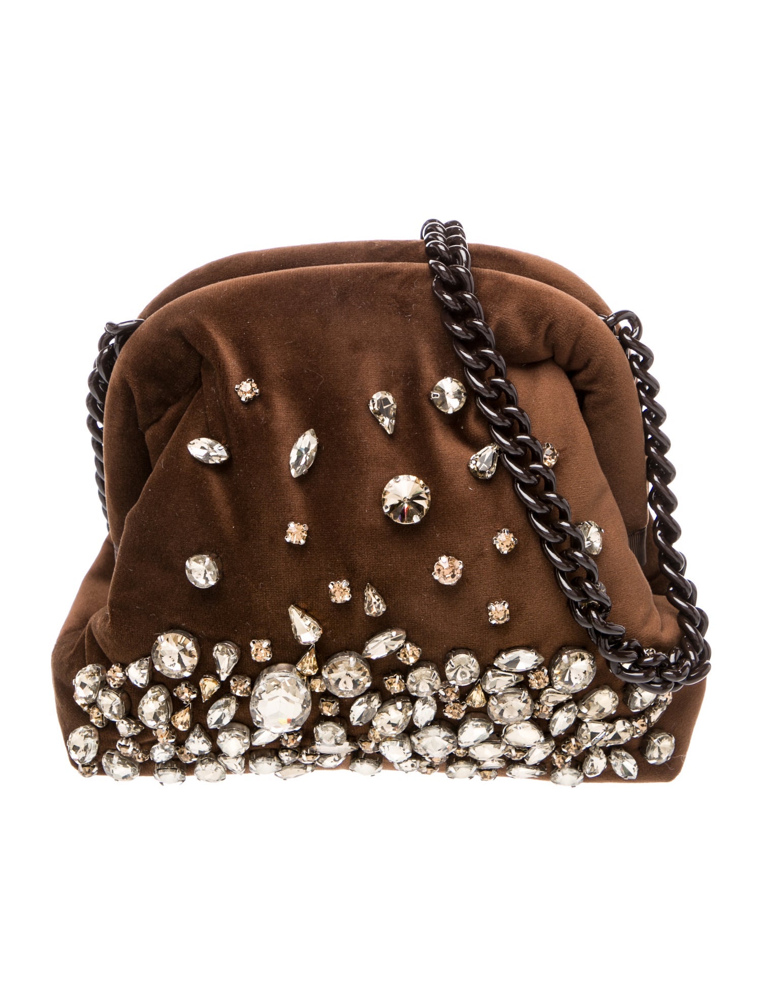 Maria La Rosa Velvet Evening Bag