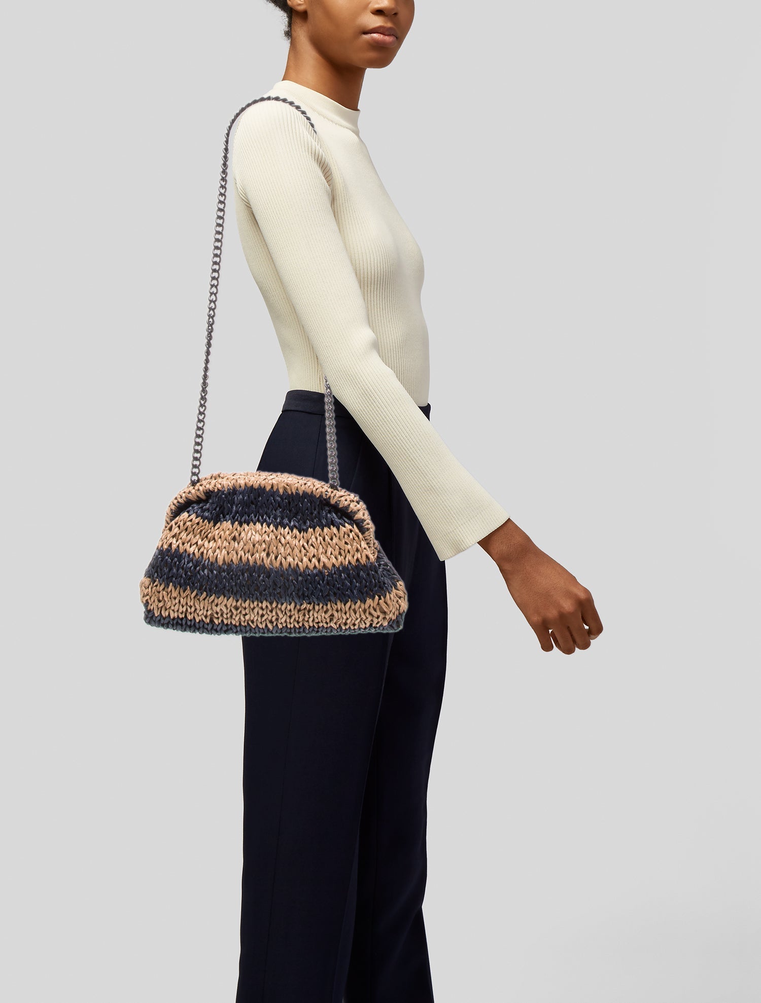Maria La Rosa Raffia Shoulder Bag w/ Tags