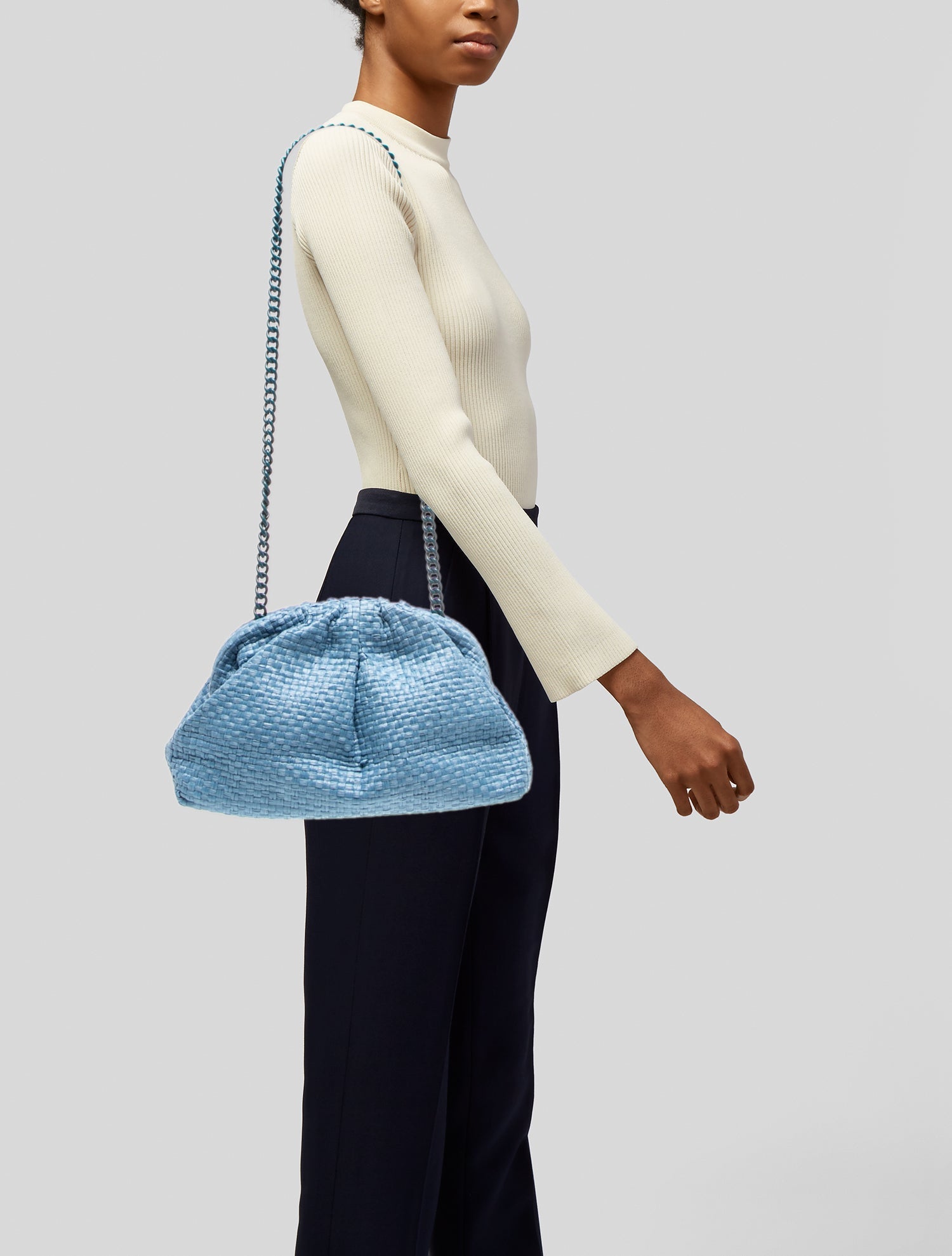 Maria La Rosa Straw Shoulder Bag