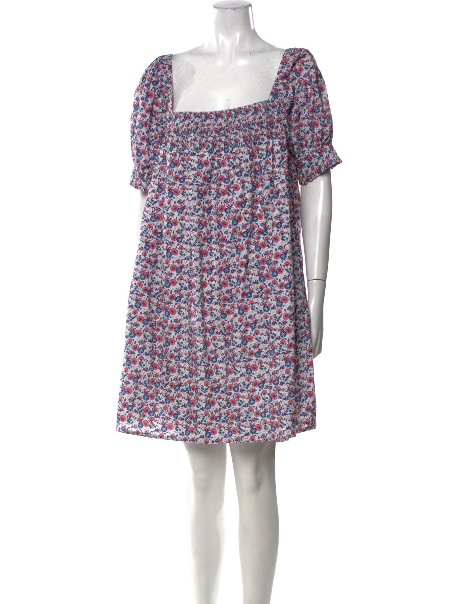 Fashion Stand Collar Shift Printed Resort Mini Dress main image 1
