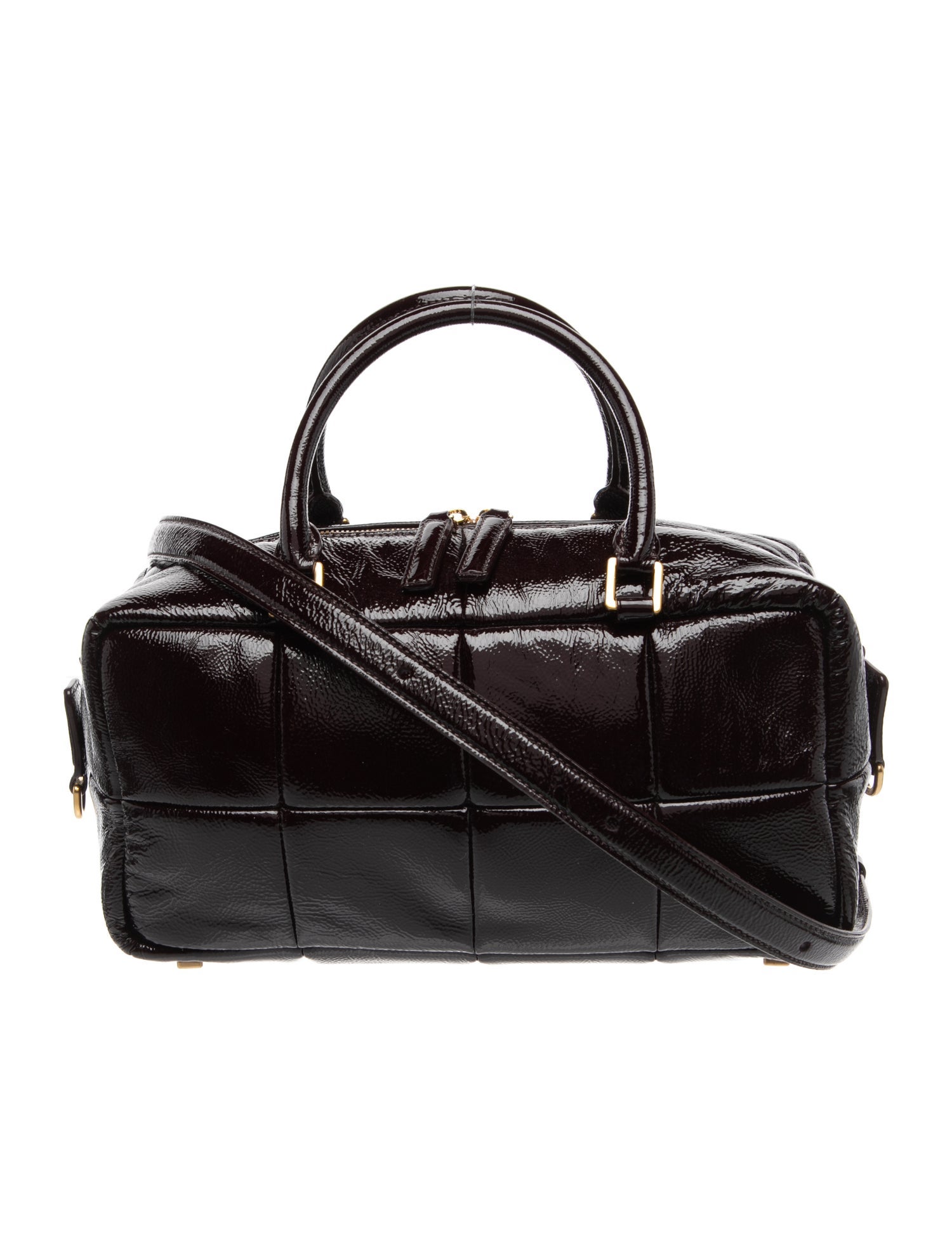 Mlouye Patent Leather Top Handle Bag