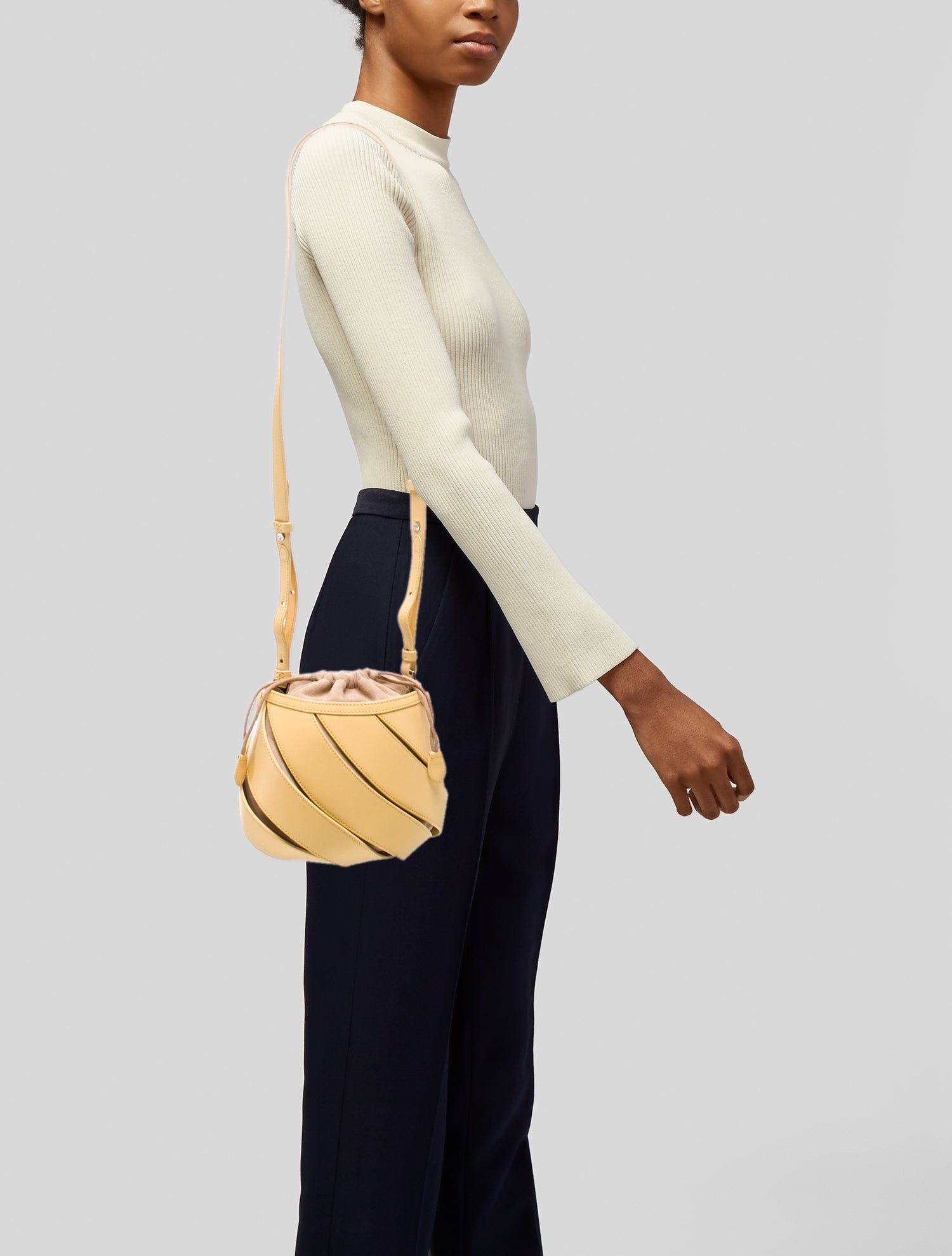 Mlouye Leather Top Handle Bag