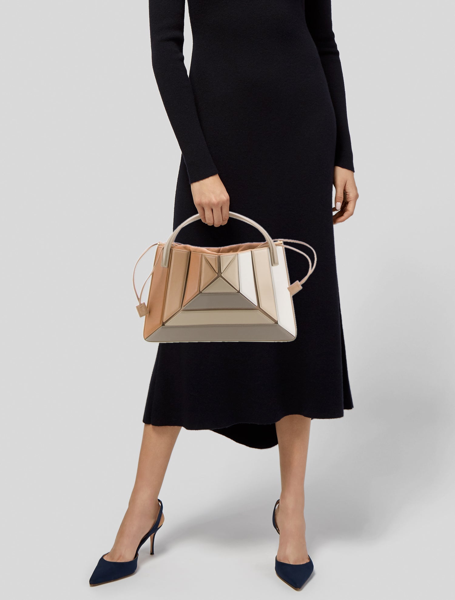 Mlouye Leather Top Handle Bag