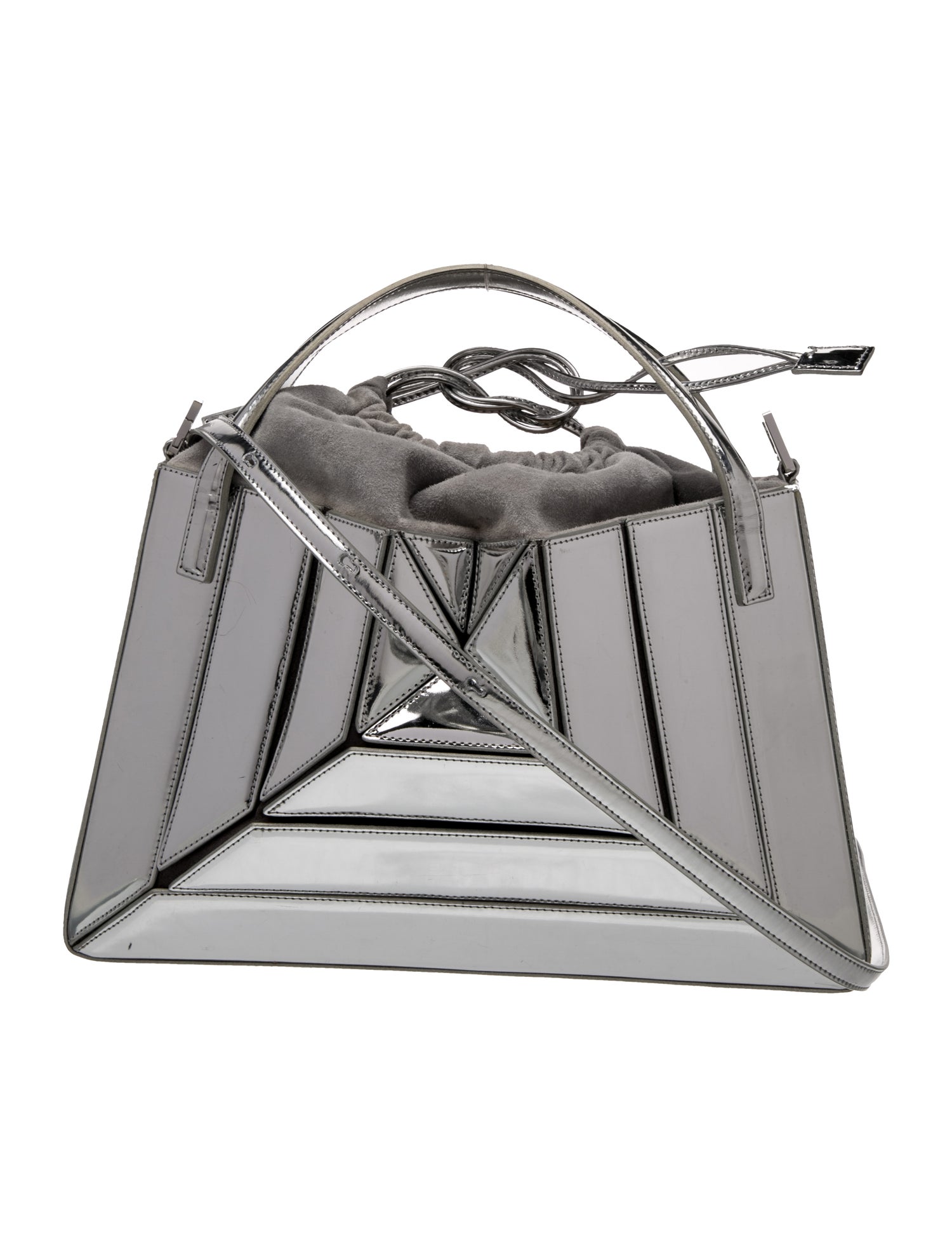 Mlouye Patent Leather Top Handle Bag
