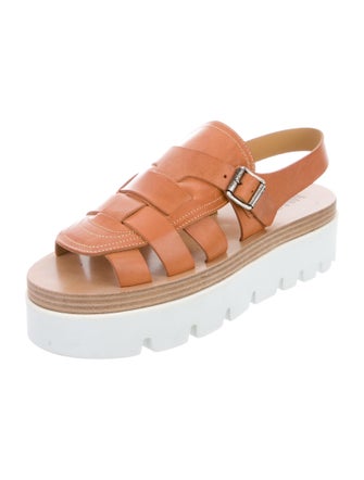 MM6 Maison Margiela MM6 by Maison Martin Margiela Leather Flatform Sandals