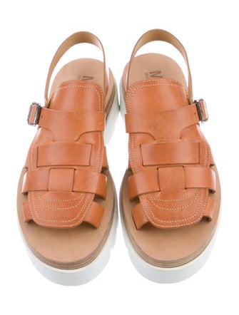 MM6 Maison Margiela MM6 by Maison Martin Margiela Leather Flatform Sandals