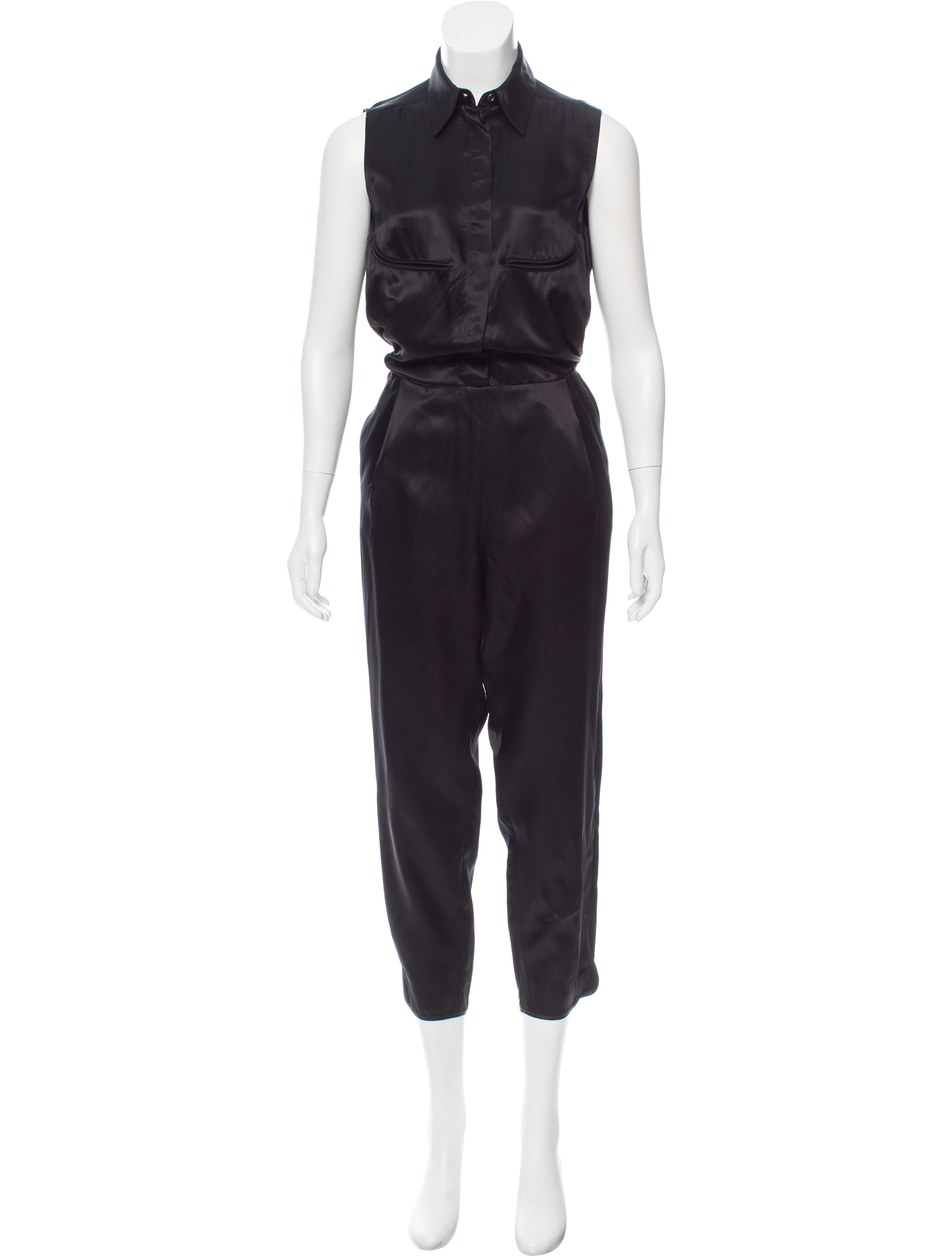オールインワン・サロペット MAISON MARGIELA BLACK SATIN JUMPSUIT Satin Jumpsuit (S29FP0136-S49465-BLACK)